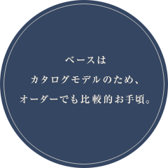 ベースはカタログモデルのため、オーダーでも比較的お手頃。